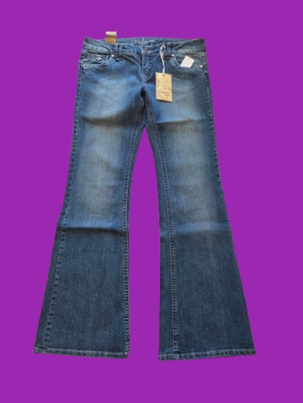 Vintage Y2K Streetwear Society Flared Jeans - Size 13 - Picture 2 of 10